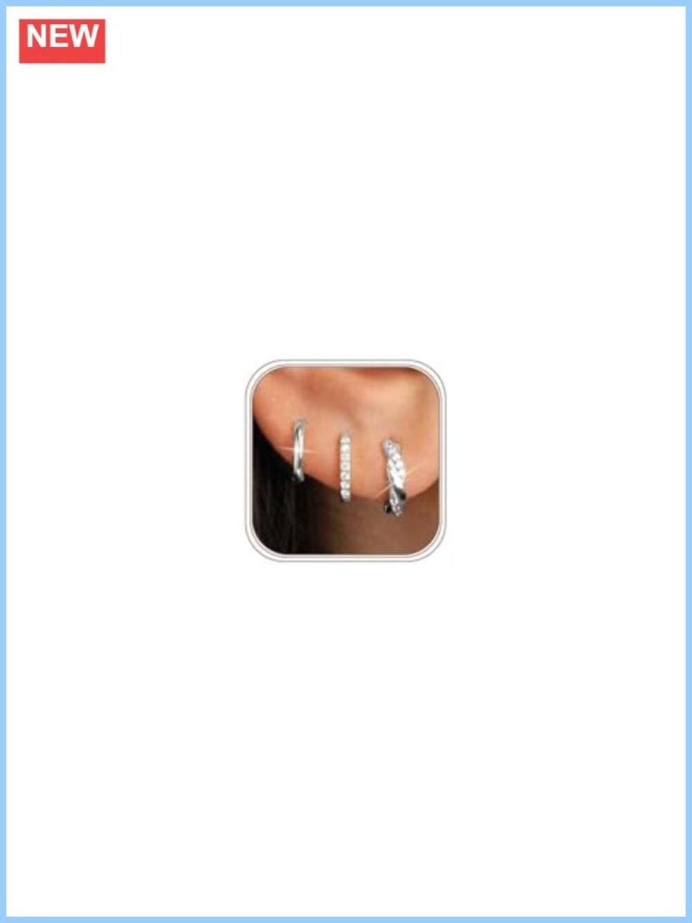 925 Sterling Silver Hoop Earrings Hypoallergenic Huggie Set for Women